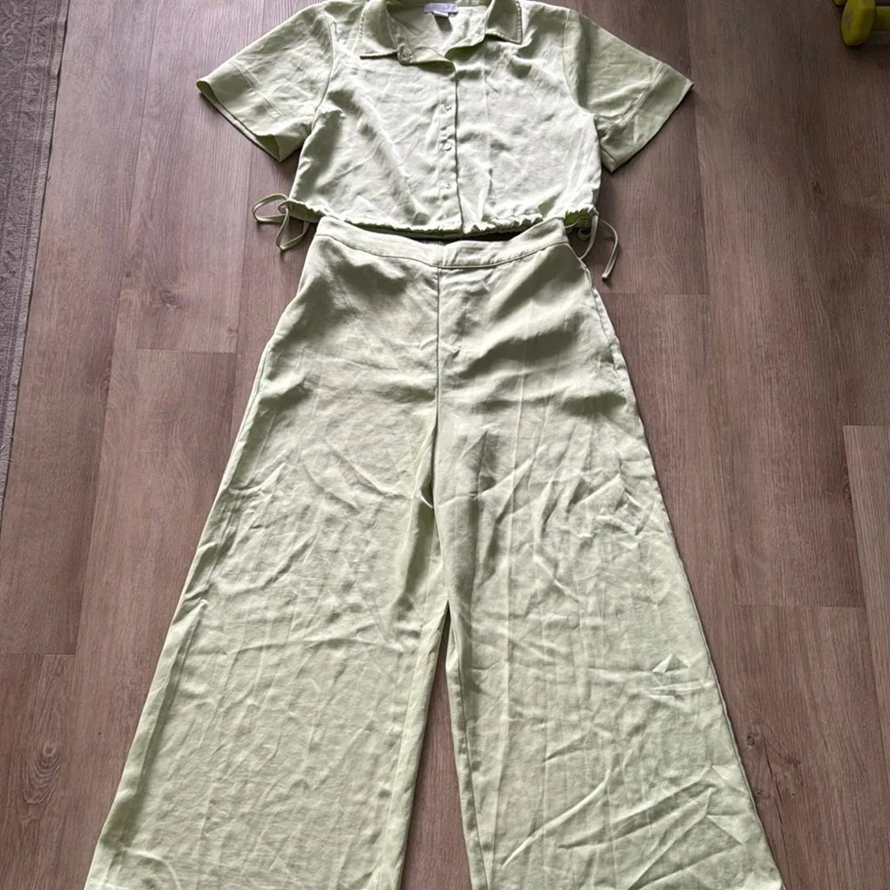 House of Harlow 1960 2 Piece Set Lime Green Sz L - Picture 1 of 16